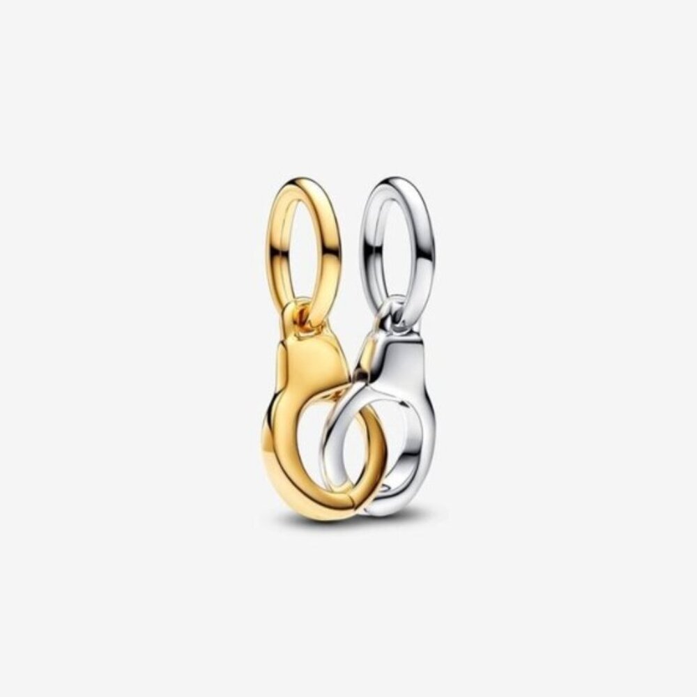 Authentic Openable and Splittable Handcuffs Dangle Pandora Charm